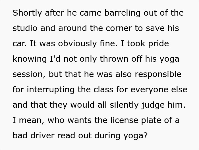 Man parks in EV charging spot and rushes out of yoga session as his car gets towed for improper parking.