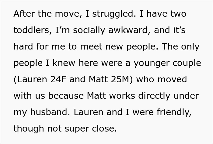 Text excerpt discussing a man struggling with social awkwardness after a move, affecting his job and marriage.