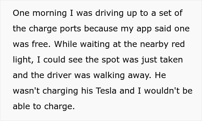 Man parks his car in EV charging spot and rushes out after yoga session when vehicle gets towed.