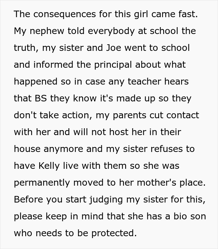 Family drama involving a brother and daughter leads to school intervention and a move to the mother's house.