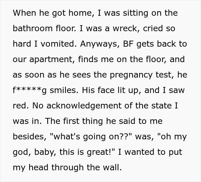 Alt text: Man smiles after discovering girlfriend is pregnant, suspected of tampering with her birth control pills. Alt text: Man smiles after discovering girlfriend is pregnant, suspected of tampering with her birth control pills.