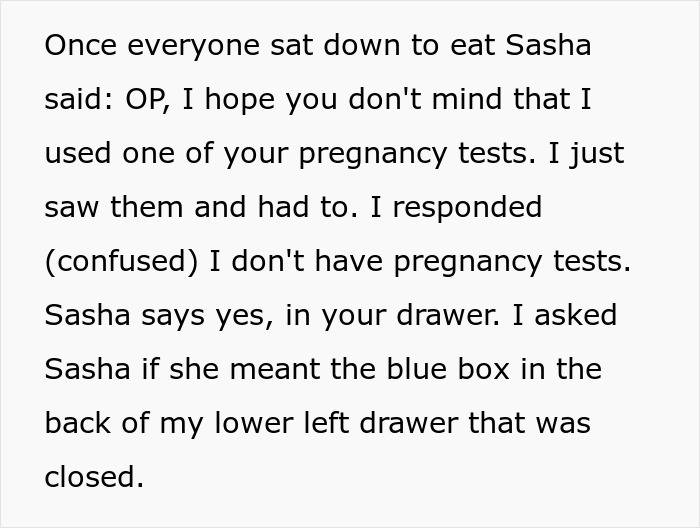 Woman’s dramatic pregnancy reveal leads to confusion and humiliation after taking the wrong pregnancy test in a family setting. Woman’s dramatic pregnancy reveal leads to confusion and humiliation after taking the wrong pregnancy test in a family setting.