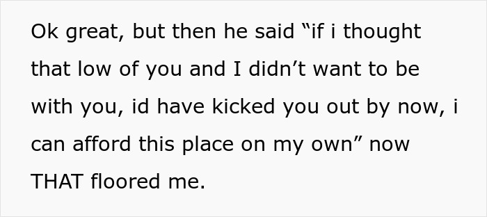 Quote about a man revealing red flags after he starts earning more than his girlfriend a year into the relationship.