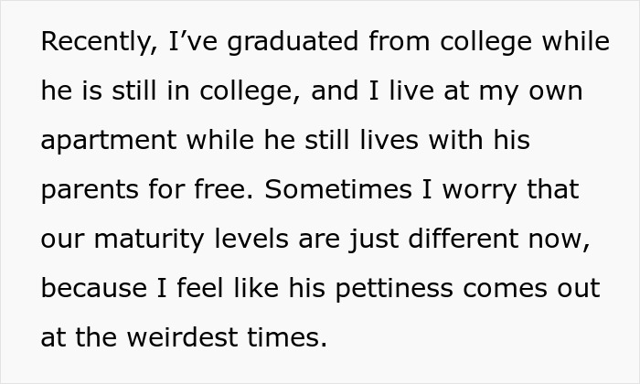 Text discussing concerns about maturity differences and pettiness in refusing to watch autistic friends&rsquo; show recommendations.