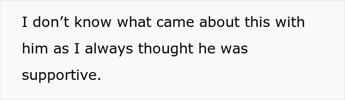 Text on a plain white background stating uncertainty about a husband's true thoughts, highlighting body image and relationship support issues.