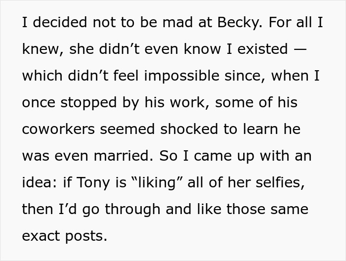 Text excerpt discussing a man worried about his wife's petty drama affecting his job and marriage.