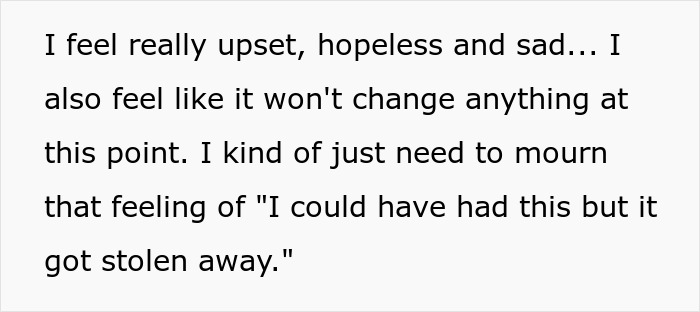 Alt text: Emotional woman expresses sadness and hopelessness over never getting to study abroad and feeling her chance was taken. Alt text: Emotional woman expresses sadness and hopelessness over never getting to study abroad and feeling her chance was taken.