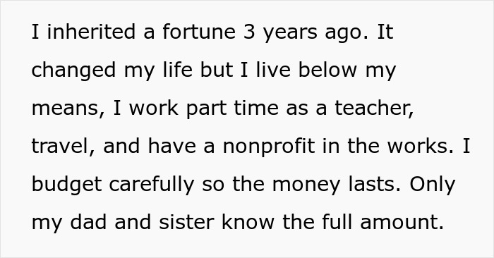 Text excerpt from a story about a man insisting on 50/50 house ownership and the fiancée ending the relationship. Text excerpt from a story about a man insisting on 50/50 house ownership and the fiancée ending the relationship.