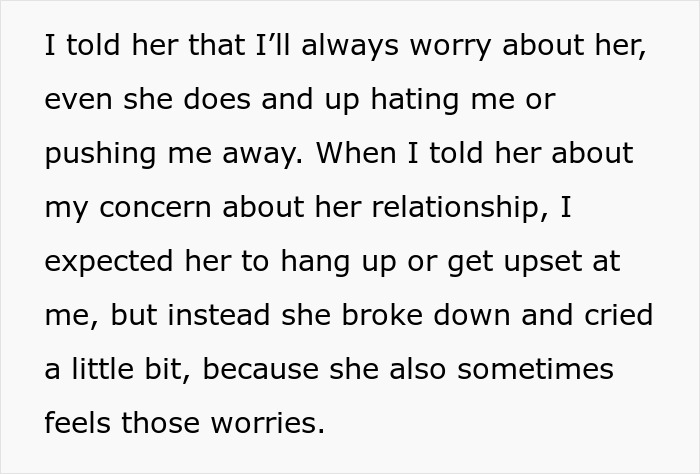 Text excerpt about woman&rsquo;s boyfriend acting secretive and mysterious, and concerns leading to hiring a PI to learn more.
