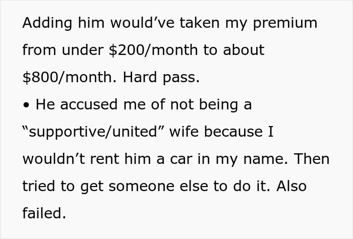 Text about a man expecting his wife to rescue him after missing his flight, facing a tough lesson instead.