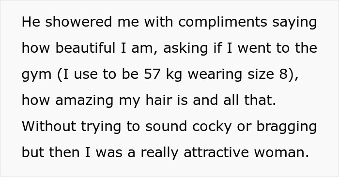 Alt text: Woman turns her life around after learning what husband really thinks of her body and appearance.