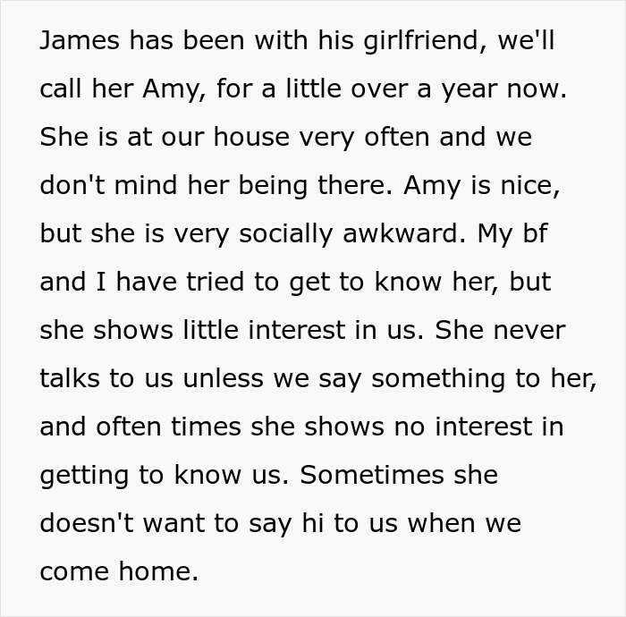 Text describing a woman accusing homeowners of ruining her party in their home because they didn&rsquo;t leave.