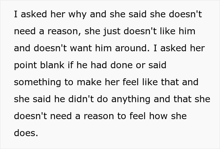 Text discussing a woman forbidding her brother-in-law from talking to her despite risking less contact with her nephew.