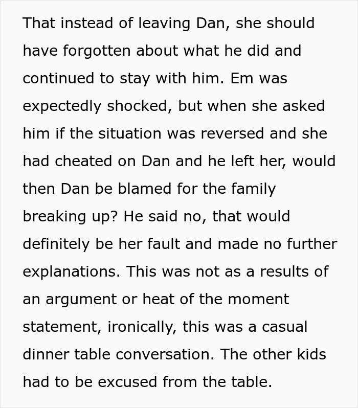 Man denies stepson&rsquo;s pleas to contribute to college fund during a tense family dinner conversation.