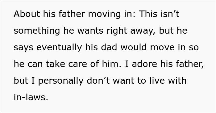 Couple discussing house purchase with 50/50 ownership while debating living arrangements and family involvement. Couple discussing house purchase with 50/50 ownership while debating living arrangements and family involvement.