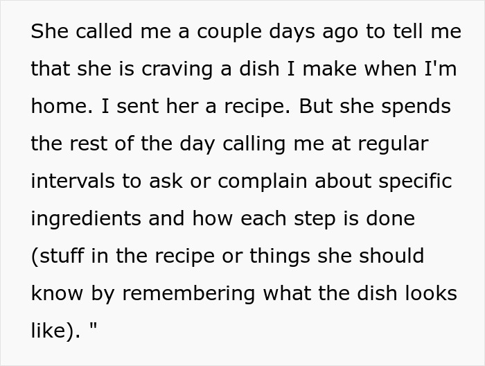 Text excerpt showing a husband perplexed by wife's weaponized incompetence in handling simple cooking tasks. Text excerpt showing a husband perplexed by wife's weaponized incompetence in handling simple cooking tasks.