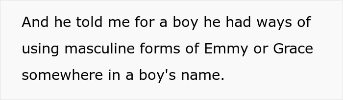 Text excerpt about naming a baby after a first girlfriend, highlighting man, first GF, and wife upset. Text excerpt about naming a baby after a first girlfriend, highlighting man, first GF, and wife upset.