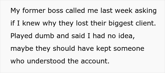 Alt text: Employee gets laid off text message about poaching company&rsquo;s biggest client and lost account knowledge.