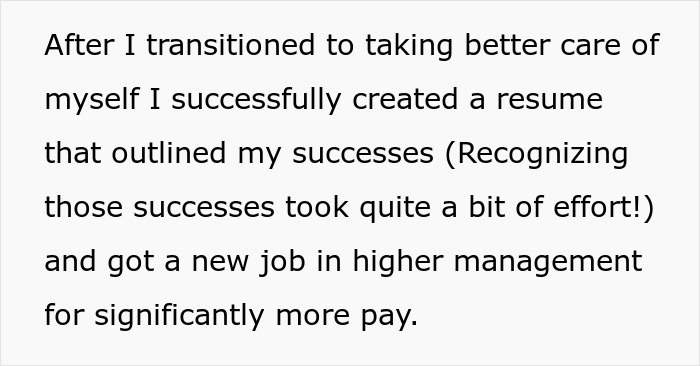 Text excerpt about personal growth and career success after improved self-care from a schizophrenic man prank hospital visit context.
