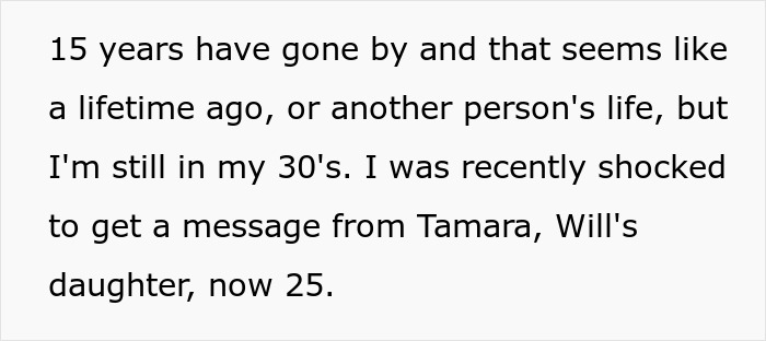 Text excerpt about a woman accused of abandoning her husband’s kids while escaping a toxic marriage, reflecting on 15 years passed. Text excerpt about a woman accused of abandoning her husband’s kids while escaping a toxic marriage, reflecting on 15 years passed.