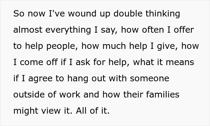 Alt text: Woman helps struggling coworker while his wife deals with family loss, getting mistaken for a mistress. Alt text: Woman helps struggling coworker while his wife deals with family loss, getting mistaken for a mistress.