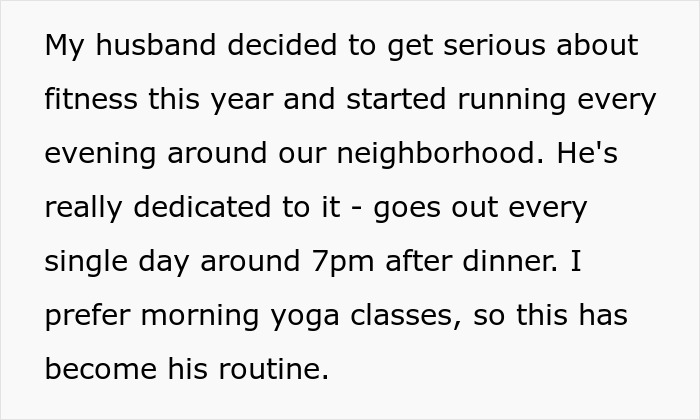 Woman questions boundaries after husband starts running with divorced mom as part of his fitness routine.