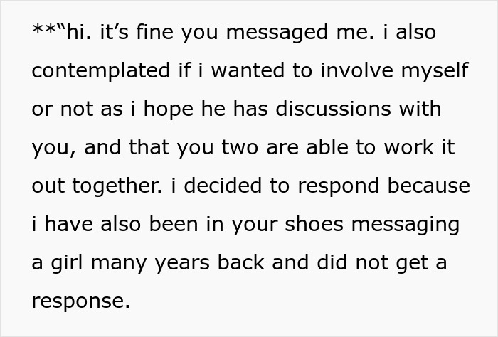 Text message conversation with a woman discussing past experiences and involving another woman Valentine card theme.