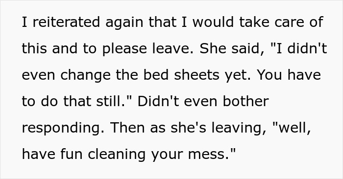 Text excerpt describing a tense conversation related to an anaphylactic shock incident involving a woman and her MIL.