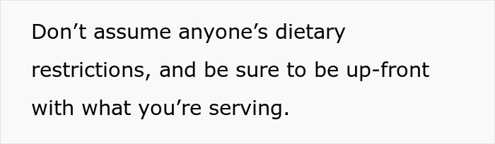Text emphasizing the importance of clear communication about food to prevent allergic reactions, highlighting anaphylactic shock risks.