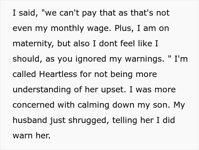 Woman refuses to pay &pound;2,300 after baby breaks friend&rsquo;s iPhone and Gucci sunglasses during visit.