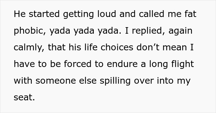 Person Called "Fatphobic" For Refusing To Let Obese Guy Invade Their Seat, Sparks Flight Drama