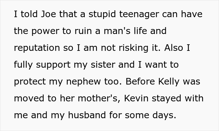 Text discussing family concerns involving a brother, daughter, and nephew in a brother-daughter-family-drama context.