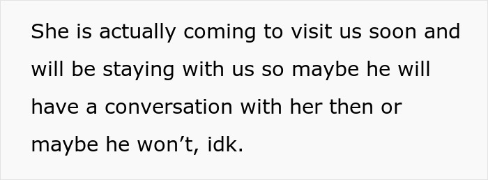 Text conversation about a woman&rsquo;s mother-in-law making rude comments and the husband finally breaking down.