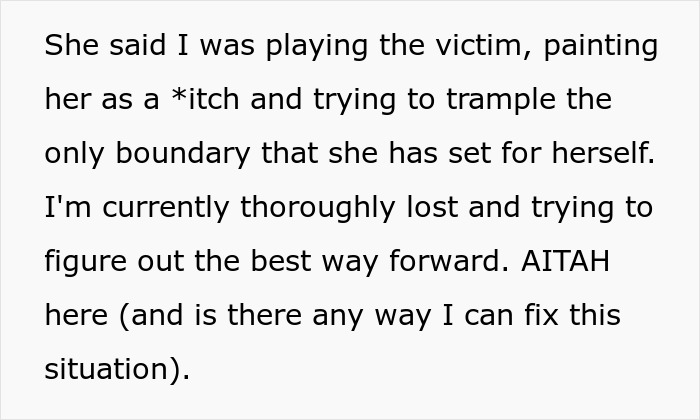 Text excerpt from a discussion about a woman forbidding her brother-in-law from talking to her despite nephew visitation.