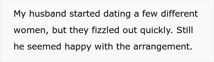 Text excerpt from a story about a guy coming out as poly and his wife dating new men in an open marriage.