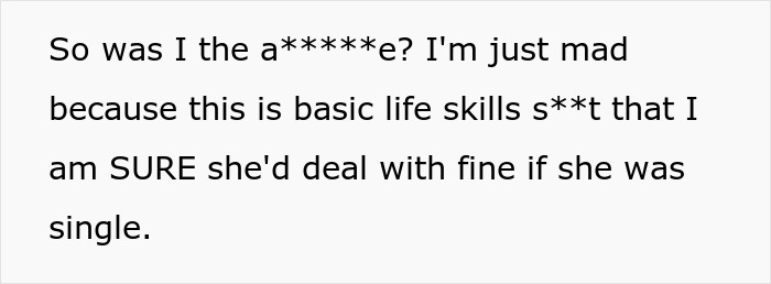 Text message expressing frustration over wife's inability to handle basic tasks, highlighting weaponized incompetence. Text message expressing frustration over wife's inability to handle basic tasks, highlighting weaponized incompetence.