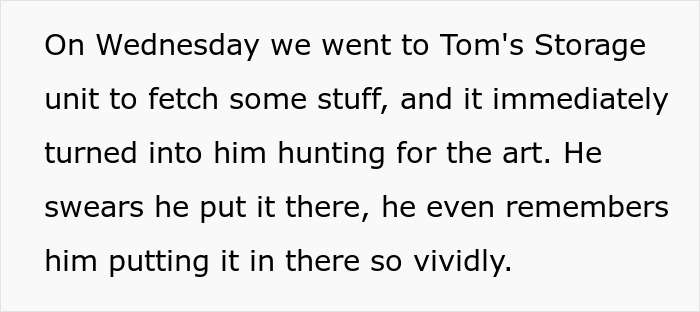 Text describing a guy convinced they took an art class with his girlfriend, who has no memory of attending.