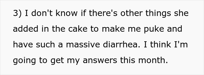  "I Destroyed Her Family Vacation": GF Rushed To The ER Thanks To Her BF's Mom's Contaminated Cake 