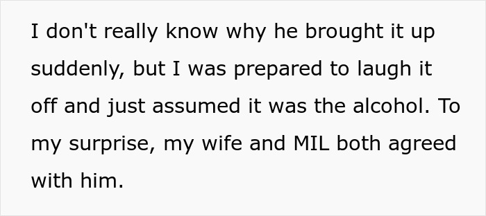 Text excerpt discussing in-laws accusing a dad of crossing limits after a 15-year-old cuddles with him.
