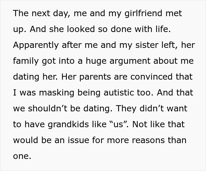 Man pranks girlfriend&rsquo;s parents to support autistic sister, leading to family objections about their relationship.
