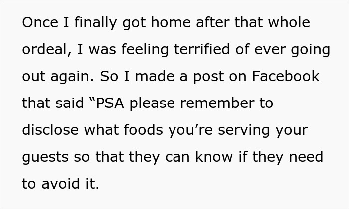 Woman accuses brother-in-law of causing anaphylactic shock after he lied about lunch ingredients.