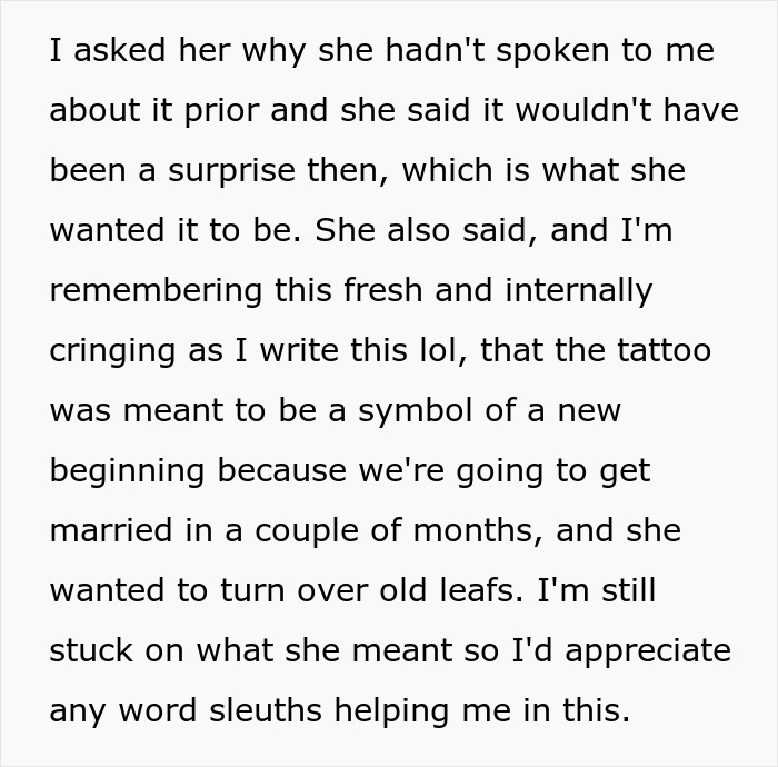 Man breaks up with fiancée after she gets tattoo of his late brother’s face causing tension in their relationship. Man breaks up with fiancée after she gets tattoo of his late brother’s face causing tension in their relationship.
