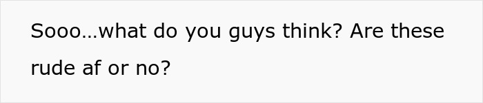 Text bubble asking if comments are rude, relating to woman&rsquo;s MIL rude comments and husband breaking down.