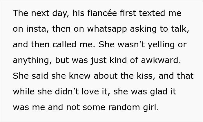 Text message conversation about groom kissing best friend at bachelor party and bride banning him from wedding.