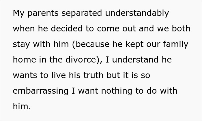 Text excerpt from son about dad turned trans demands kids call him mom, expressing embarrassment and family impact. Text excerpt from son about dad turned trans demands kids call him mom, expressing embarrassment and family impact.