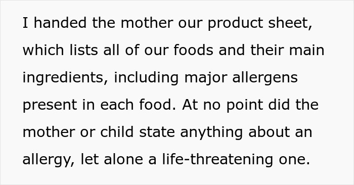 Child with nut allergy grabs food sample while worker is blamed for giving it to him in a crowded store setting. Child with nut allergy grabs food sample while worker is blamed for giving it to him in a crowded store setting.