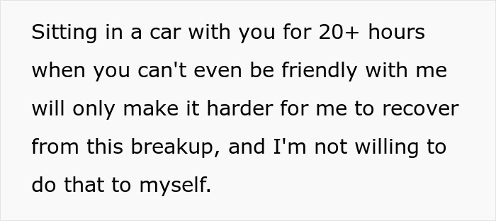 Entitled lady manipulates boyfriend to break up and demands free rides despite the breakup challenges and emotions involved.