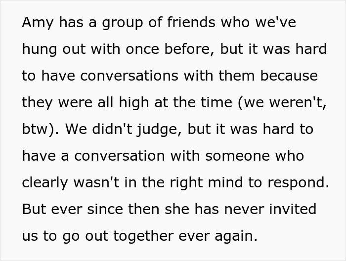 Alt text: Woman accuses homeowners of ruining party by not leaving their home, causing conflict and disappointment.