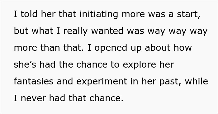 Text showing a husband openly discussing intimacy boundaries with his wife, sparking people to predict divorce.