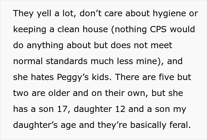 Text excerpt about parenting challenges, child support, and a mother addressing control concerns with a 10-year-old child.
